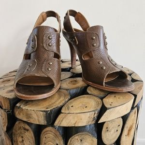 🔥Vero Cuoio size 38 heels made in Italy